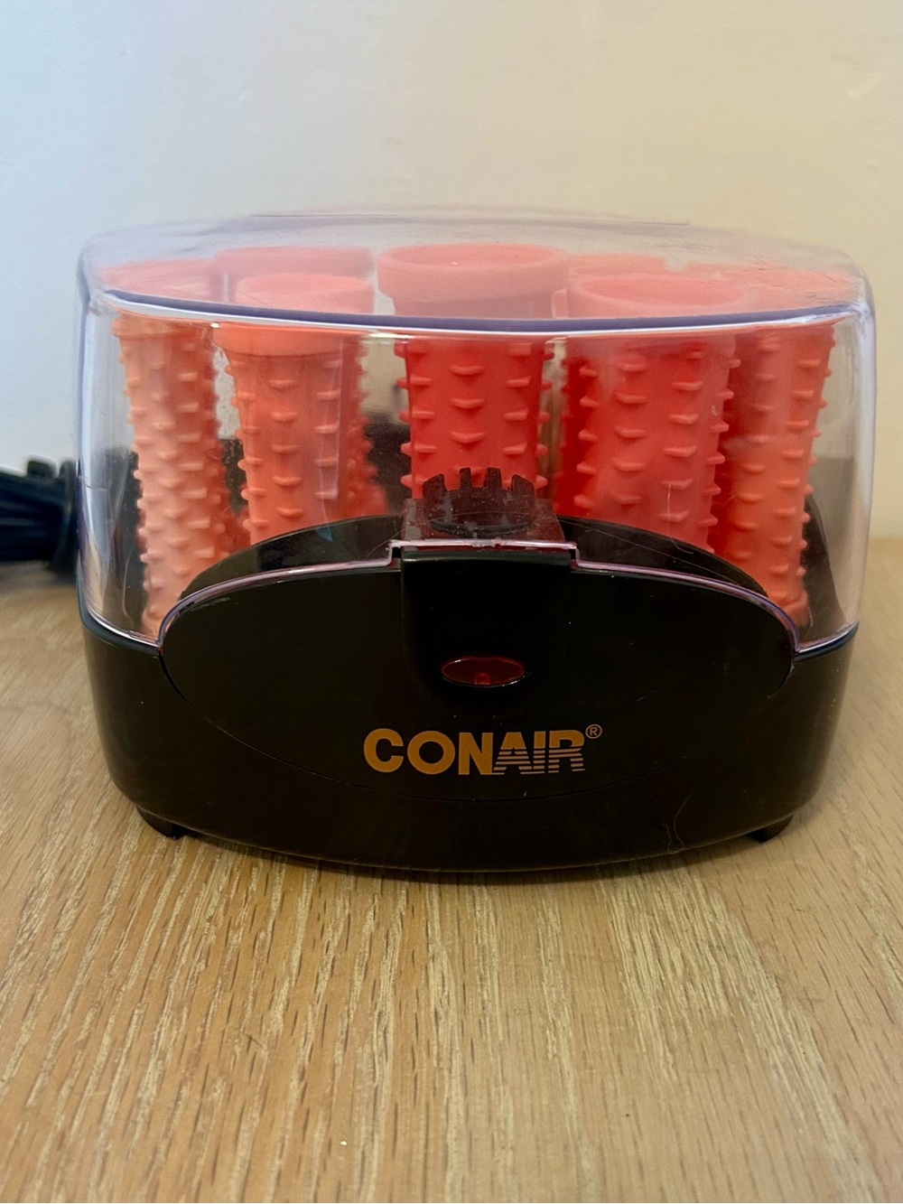 Conair Pink Hot Roller Set with Heated Storage Base 1 curler missing